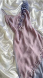 Ndyad Purple Spaghetti Straps Sheath Sparkling Beaded Chiffon Short Prom Dresses Applique Party Dresses HZ1024