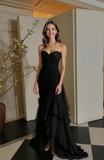 Ndyad Dark Green A-Line Sweetheart Tulle Layered Long Prom Dresses Formal Evening Dress HZ1024