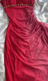 Ndyad Gradient Red Halter Sheath Party Dress Elegant Gothic Glitter Chiffon Prom Dress HZ1024