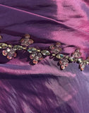 Ndyad Strapless Mermaid Taffeta Long Prom Dresses Purple Long Formal Dresses Elegant Evening Dresses with Beadings HZ1024