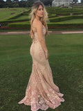 Ndyad Sweetheart Neck Mermaid Lace Appliques Formal Evening Dresses Long Prom Dresses HZ1024