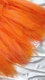 Ndyad Orange Strapless Short Sweetheart Neck Tulle A-Line Short Prom Evening Dress Homecoming Dress HZ1024