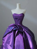 Evafashion Satin Purple Long Prom Dress?? Sweetheart Evening Gown for Special Ocassion Quinceanera Dress HZ1024