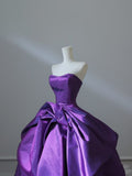 Evafashion Satin Purple Long Prom Dress?? Sweetheart Evening Gown for Special Ocassion Quinceanera Dress HZ1024