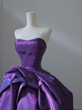 Evafashion Satin Purple Long Prom Dress?? Sweetheart Evening Gown for Special Ocassion Quinceanera Dress HZ1024