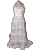 Ndyad Ivory Off Shoulder Tulle Lace A-line Wedding Dress HZ1024