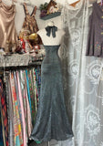 Ndyad Halter Black Grey Sheath Backless Long Party Dress Cocktail Dress HZ1024