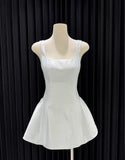 Ndyad Square Neck A-line Backless Birthday Dress Bow Short Prom Dress Sweet Homecoming Dress HZ1024