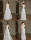 Ndyad Strapless Tulle Applique A-Line Wedding Dress HZ1024