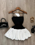 Ndyad Hepburn style black strapless Party Dresses Sweet Short Homecoming Dress HZ1024