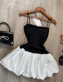 Ndyad Hepburn style black strapless Party Dresses Sweet Short Homecoming Dress HZ1024