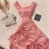 Ndyad Pink A-Line Chiffon Party Dresses HZ1024