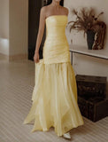 Ndyad Off Shoulder Strapless Mermaid Long Evening Dress Gorgeous Party Dress HZ1024