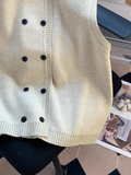 Ndyad Breasted Knitted Vest Sweater HZ1024