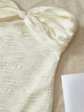 Ndyad Sexy Strapless Chiffon Bodycon Party Dress with Slits HZ1024
