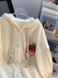 Ndyad loose hooded cardigan sweater HZ1024