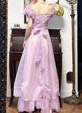 Ndyad Retro V-neck Chiffon Birthday Party Dress Sweet 16 Dress HZ1024