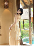 Ndyad Spaghetti Straps 16th Birthday Outfits Chiffon A-Line Short Prom Dresses Sweet Homecoming Dress HZ1024