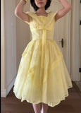 Ndyad Yellow A-Line Fashion Dress HZ1024