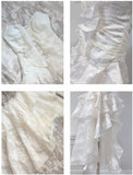 Ndyad Light Apricot Spaghetti Strap Chiffon Ruffle Hi-Lo Birthday Party Dress HZ1024