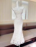 Ndyad Elegant 3D Flower Embroidery Spaghetti Straps Mermaid Birthday Party Dress HZ1024