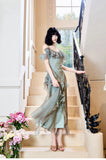 Ndyad Elegant Spaghetti Straps Ruffled Tulle Sheath Evening Dress HZ1024