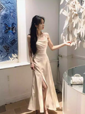 Ndyad Neck Satin Slip Dress HZ1024