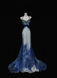Ndyad Sweetheart Neck Mermaid Prom Dresses Satin Beading Simple Evening Gowns HZ1024