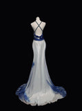 Ndyad Sweetheart Neck Mermaid Prom Dresses Satin Beading Simple Evening Gowns HZ1024