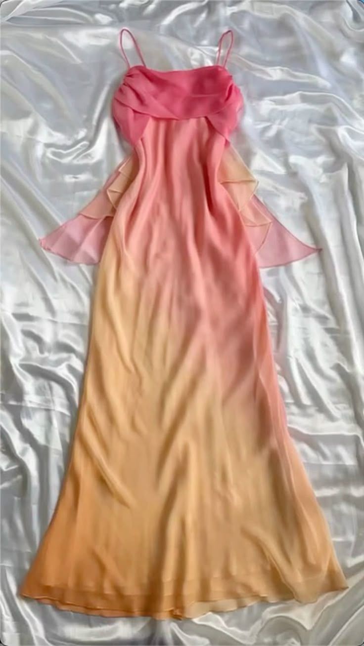 Ndyad Pink Sheath Spaghetti Straps Fairytale Chiffon Long Prom Dresses Vintage Party Dress HZ1024