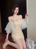 Ndyad party one shoulder princess dress HZ1024