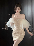 Ndyad party one shoulder princess dress HZ1024