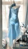 Ndyad Green Spaghetti Straps Vintage Party Dress Sheath Chiffon Beaded Short Prom Dresses HZ1024