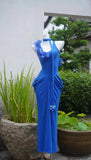Ndyad Royal Blue Party Dress Chiffon U Neck Bodycon Prom Dresses HZ1024