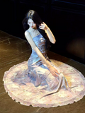 Ndyad Purple Spaghetti Straps A-Line Chiffon Prom Dresses Evening Gowns with Ruffles HZ1024