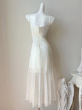 Ndyad Apricot Chiffon Spaghetti Strap Party Dresses Cute A-Line Evening Gowns HZ1024