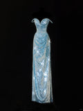 Ndyad Tiffany Blue Off Shoulder Sheath Sequin Long Prom Dresses Formal Evening Gowns HZ1024