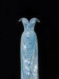 Ndyad Tiffany Blue Off Shoulder Sheath Sequin Long Prom Dresses Formal Evening Gowns HZ1024