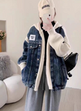 Ndyad patchwork hooded zip-up cardigan jacket HZ1024