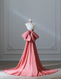 Ndyad Dark Peach Mandarin Collar Sheath Printed Velvet Long Prom Dresses Formal Evening Gowns HZ1024