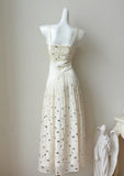 Ndyad Apricot Square Neck A-Line Gold Butterflies Prom Dresses Birthday Evening Gowns HZ1024