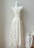 Ndyad Apricot Square Neck A-Line Gold Butterflies Prom Dresses Birthday Evening Gowns HZ1024