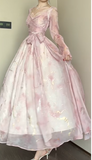 Ndyad Pink V-neck A-Line Chiffon Party Dresses HZ1024