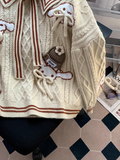 Ndyad collar preppy bow sweater HZ1024