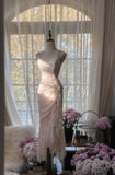 Ndyad Tender Pink Spaghetti Straps Mermaid Lace Chiffon Prom Dresses Birthday Party Dresses HZ1024