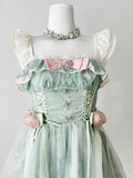 Ndyad Square A-Line Tulle Lace Short Prom Dress Homecoming Dress HZ1024