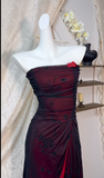 Ndyad Black Chiffon Strapless Bodycon Short Prom Dress Homecoming Dress HZ1024