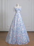 Ndyad White Off-the-shoulder A-Line Tulle Long Prom Dresses Elegant Wedding Dress with Appliques HZ1024