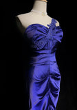 Ndyad Purple Sweetheart Mermaid Satin Long Prom Dresses Formal Evening Gowns HZ1024
