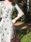 Ndyad V-neck ruffled fitted dress HZ1024